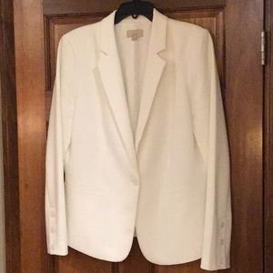 Loft One-Button Jacket - White